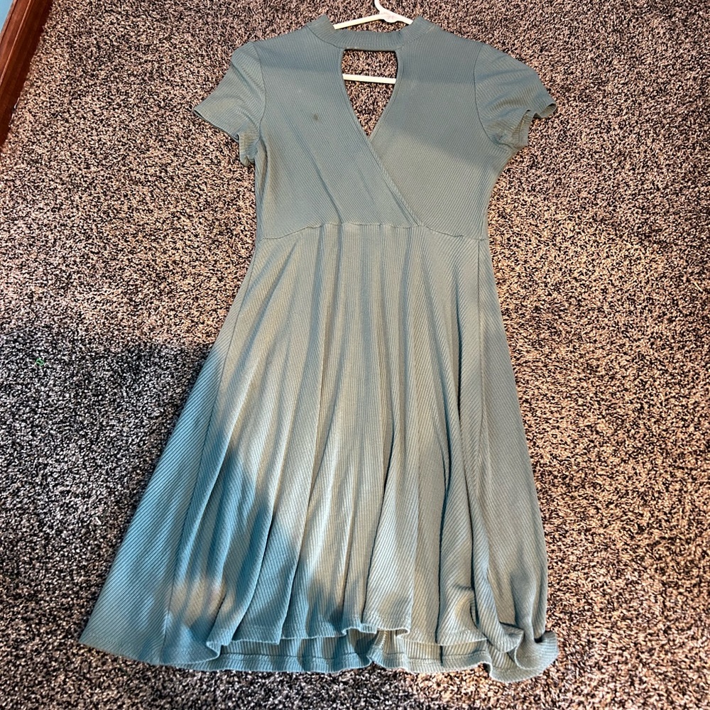 Dress with choker neck